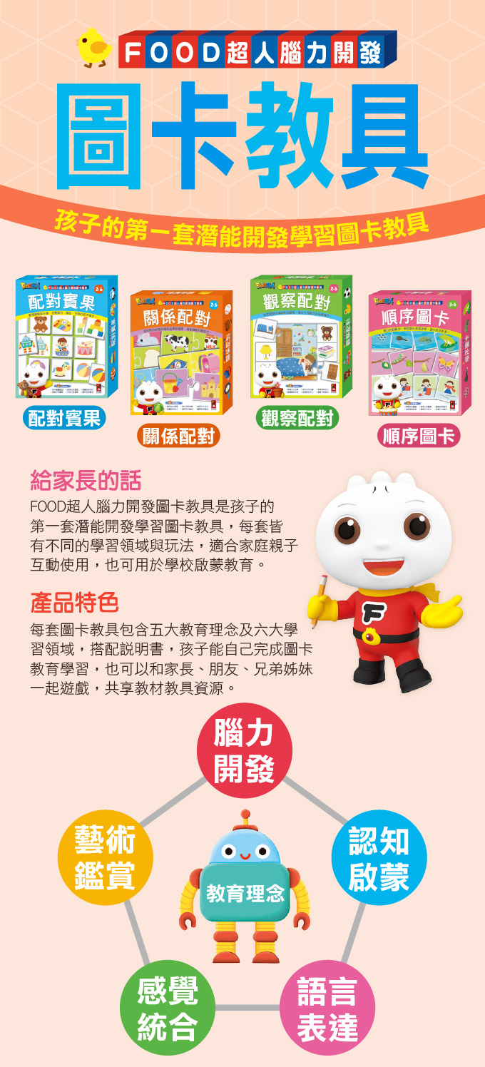 FOOD超人腦力開發圖卡教具-順序圖卡